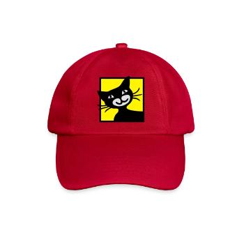 Katze - Baseballkappe - klassisch Rot - Vorne