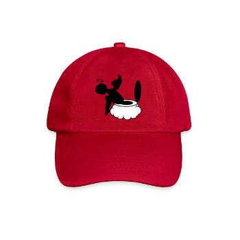 petit ange est assis sur les nuages. - Casquette classique - rouge classique - Devant