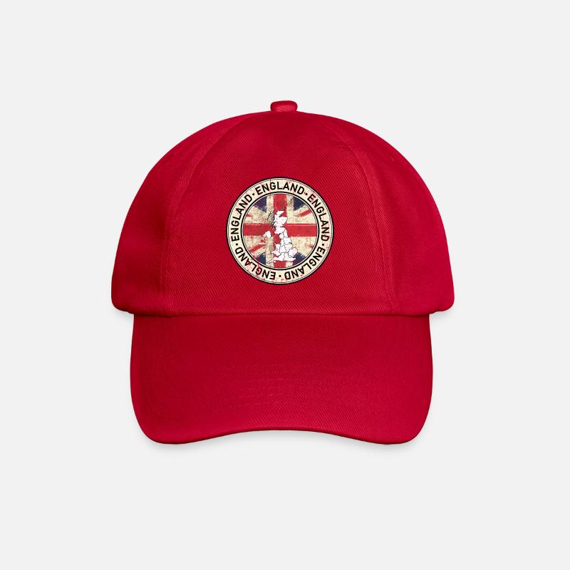 Emblème du drapeau de la carte britannique - Casquette classique - rouge classique