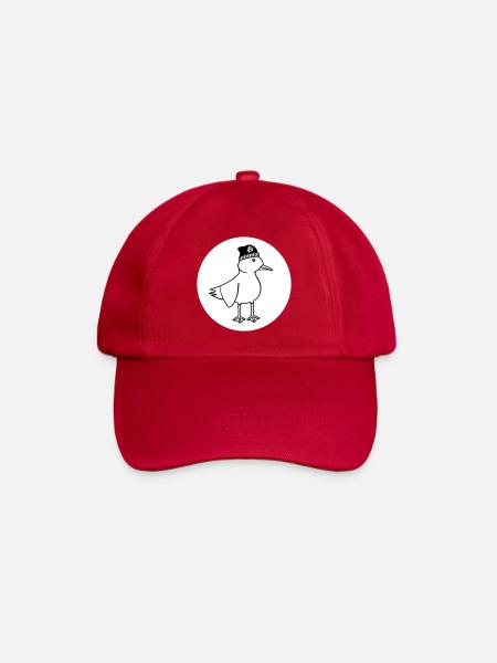 Möwe Anarchie – Freche maritim Hipster Küstenkunst - Baseballkappe - klassisch Rot