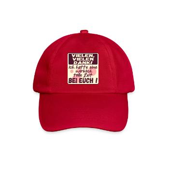 Vielen Dank - Tolle Zeit bei Euch -Abschied nehmen - Baseballkappe - klassisch Rot - Vorne