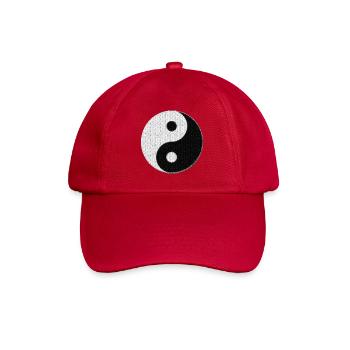 Yoga Shirts, Yin und Yang mosaikmuster - Baseballkappe - klassisch Rot - Vorne