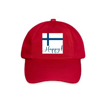 DRAPEAU FINLANDAIS - SIGNE HEUREUX - Casquette classique - rouge classique - Devant
