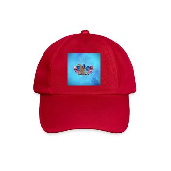 Happy 4th of July with cute cat - Baseball Cap - classic red - Front