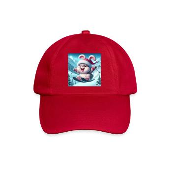 Lapin Saut Ski Noël - Casquette classique - rouge classique - Devant
