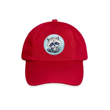 Illustration aquarelle Bébé Raton-laveur Mignon - Casquette classique - rouge classique - Devant