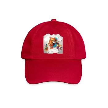 Painted lion - Baseball Cap - classic red - Front