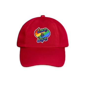 Love is Love Rainbow Heart - Baseballkappe - klassisch Rot - Vorne