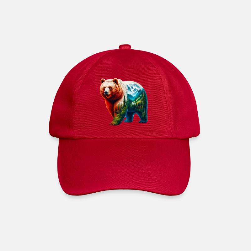 Bär - Baseballkappe - klassisch Rot