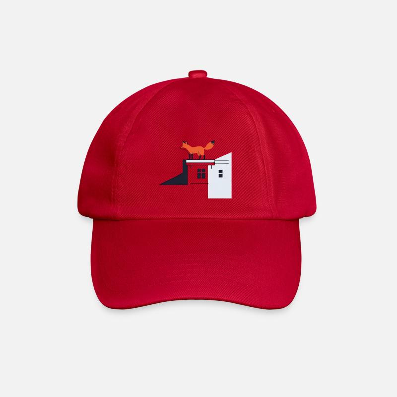 Fox Roost on Rooftop - Baseball Cap - classic red