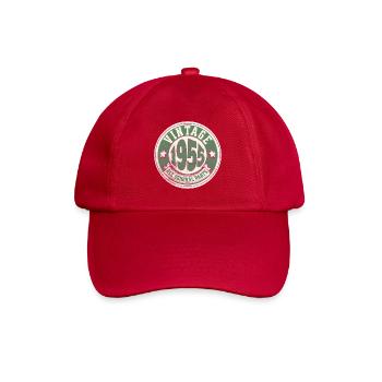 Design Vintage 1955 Alle Originalteile - Baseballkappe - klassisch Rot - Vorne