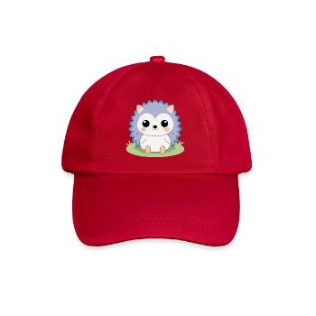 Baby hedgehog sitting in the garden - Baseball Cap - classic red - Front