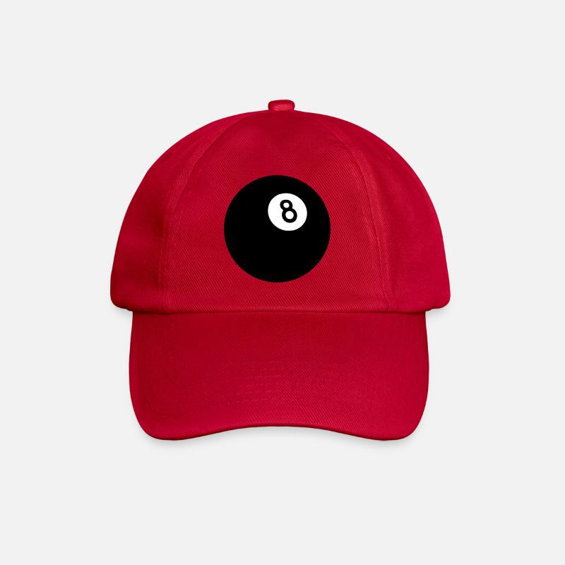 Schwarze Acht - Baseballkappe - klassisch Rot