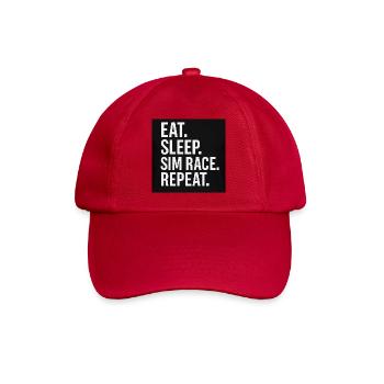EAT.SLEEP.SIM RACE.REPEAT - Baseballkappe - klassisch Rot - Vorne