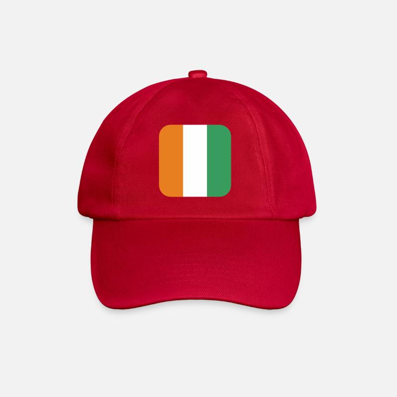 Flagge von Côte d'Ivoire - Baseballkappe - klassisch Rot