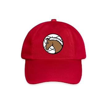 Pferd Süß Pony Fohlen Pferdemädchen Niedlich Comic - Baseballkappe - klassisch Rot - Vorne