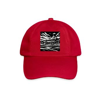 Alpine Landscape – Mountain Style Shirt - Baseball Cap - classic red - Front