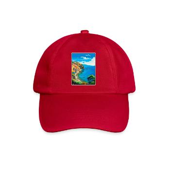 Sorrento, Italie, affiche de voyage vintage Cityscape WPA - Casquette classique - rouge classique - Devant