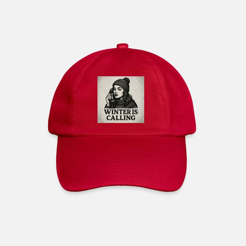 Winter is calling - Baseballkappe - klassisch Rot