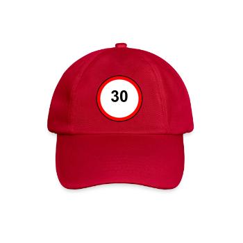 Tempo 30 Motif de signe - Casquette classique - rouge classique - Devant