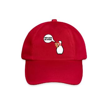 FUNNY CHRISTMAS BOWLING KEEP CALM - Baseball Cap - classic red - Front