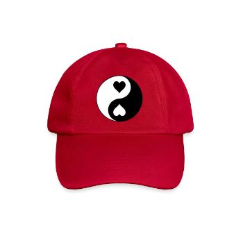 Heart YinYang Contrast - Baseball Cap - classic red - Front
