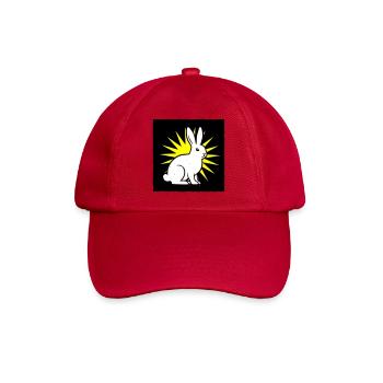 Cooler Hase im Punk Rock & Pop Art Stil - Baseballkappe - klassisch Rot - Vorne