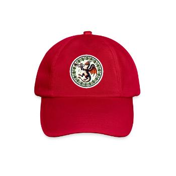 Trompetendrache im Efeukranz - Baseballkappe - klassisch Rot - Vorne