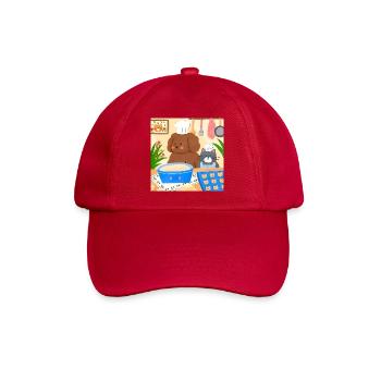Cute Baker Illustration - Baseball Cap - classic red - Front