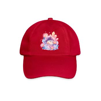 Sleeping hedgehog in the crystal garden - Baseball Cap - classic red - Front