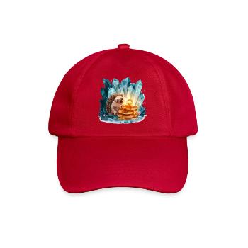 Igel mit goldenen Pfannkuchen - Baseballkappe - klassisch Rot - Vorne