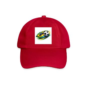 Brasilianischer Fußballwirbel - Baseballkappe - klassisch Rot - Vorne