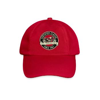Vintage 1961, Biker Motorcycle Birthday Pullover Hoodie - Baseball Cap - classic red - Front