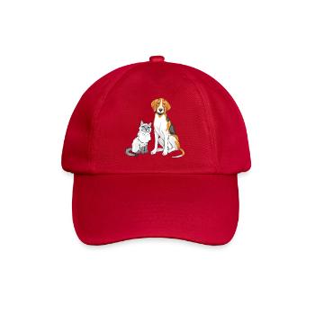 Siamese_cat_and_Foxhound_are_best_friends - Baseballkappe - klassisch Rot - Vorne
