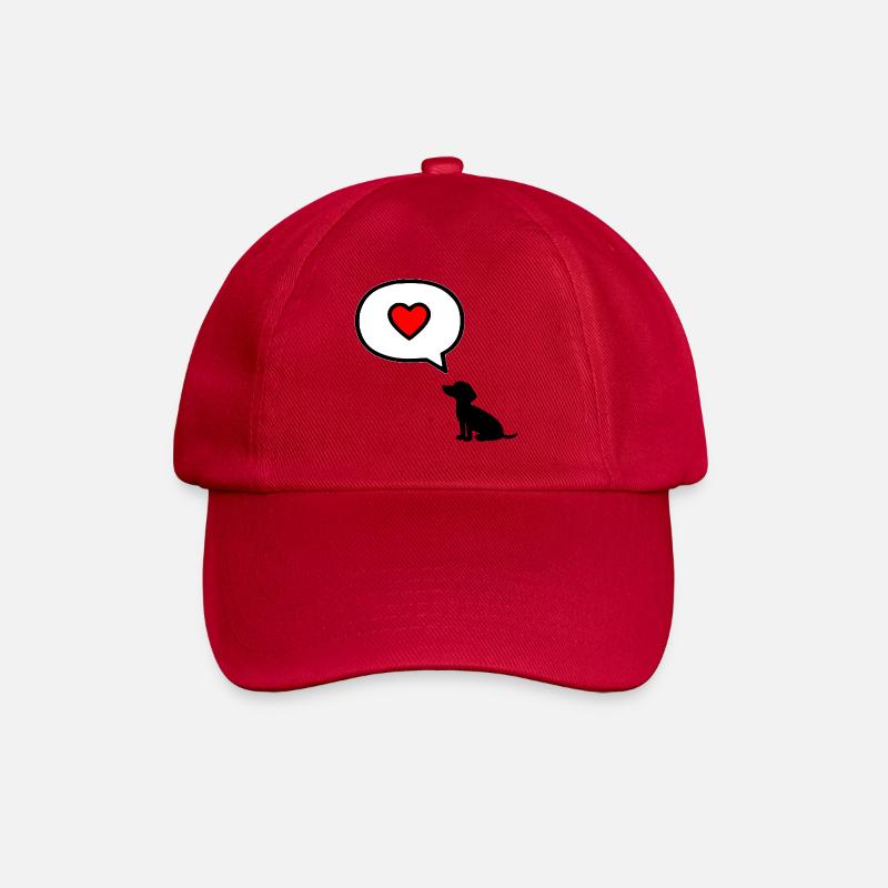 Liebeserklärung Hunde - Baseballkappe - klassisch Rot