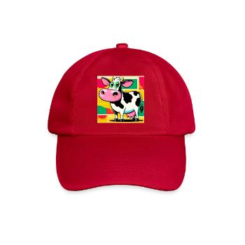 Kuh - Baseballkappe - klassisch Rot - Vorne