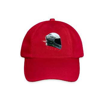 Cyber Moto Helmet Glitch Racing Future Gamer - Baseball Cap - classic red - Front