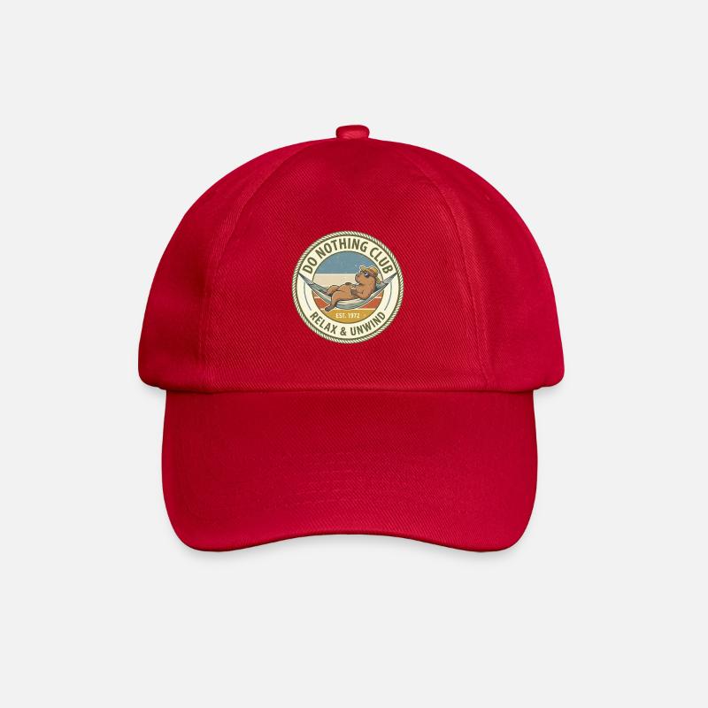 Do Nothing Club Relax Badge - Baseballkappe - klassisch Rot