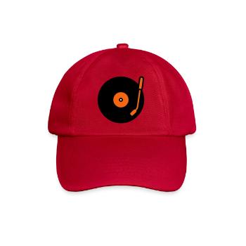 Retro Audio Vinyl Record Tonearm - Baseball Cap - classic red - Front