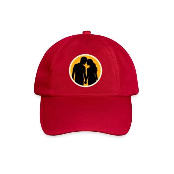 Couple Silhouette Amour Romance Petit ami de la Saint-Valentin - Casquette classique - rouge classique - Devant