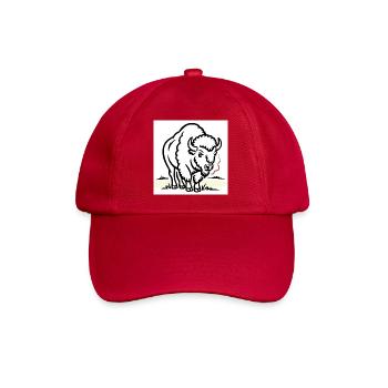 Bisons avec une cigarette dans le champ - Casquette classique - rouge classique - Devant
