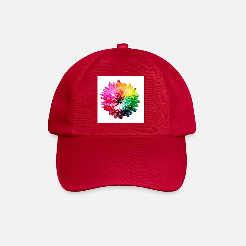 Regenbogen Blüte Explosion - Baseballkappe - klassisch Rot