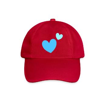 Two-tone heart duo graphic - Baseball Cap - classic red - Front
