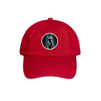 Cyberpunk-Cyborg-Auto-Mädchen-Silhouette - Baseballkappe - klassisch Rot - Vorne