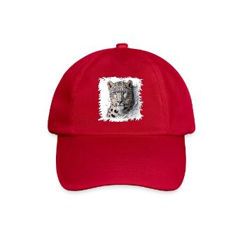 Schneeleopard Durchbruch Design - Baseballkappe - klassisch Rot - Vorne