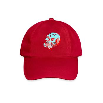 8bit neon skull - Baseballkappe - klassisch Rot - Vorne