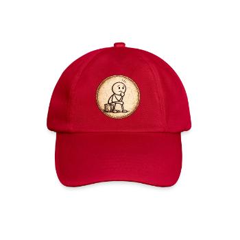 Sepia Thinker Sketch - Baseball Cap - classic red - Front