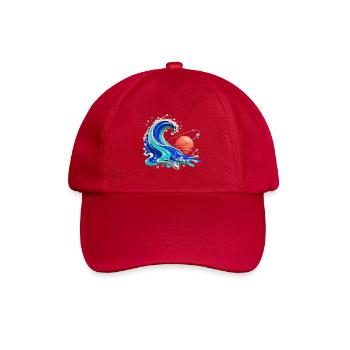 Sonnenfarbene Welle - Baseballkappe - klassisch Rot - Vorne