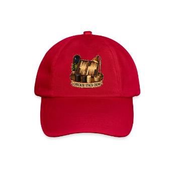 CHECKER STACK CREW - Baseball Cap - classic red - Front