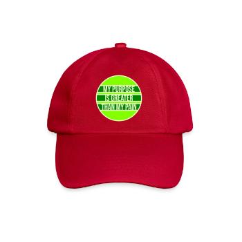 Mon but est plus grand que ma douleur, ce qui signifie le logo des guillemets - Casquette classique - rouge classique - Devant